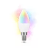 Led lámpatest , égő , gyertya , E14 , 4.9W , RGB , CCT , dimmelhető , WIFI , TUYA , Modee