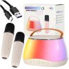 Karaoke szett Bluetooth hangszóró RGB LED 2 USB mikrofonnal