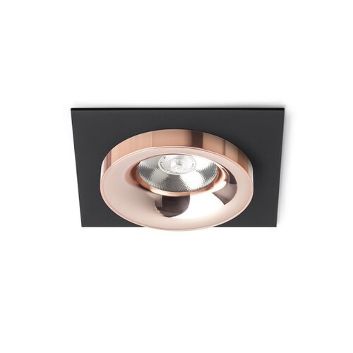 Rendl R13253 SHARM LED mennyezeti lámpa, 10W, Süllyesztett, állítható színkombináció, Barna/Gyöngyházarany vagy Fekete Réz/Réz