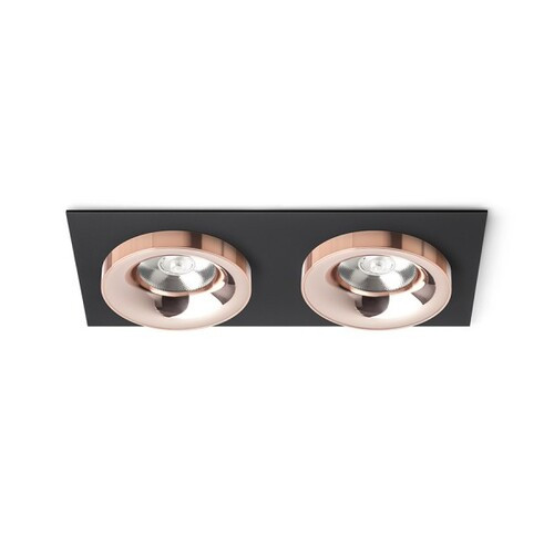 Rendl R13258 SHARM LED mennyezeti lámpa, Barna/Gyöngyházarany és Fekete Réz/Réz, 10W Süllyesztett, nem billenthető