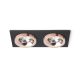Rendl R13258 SHARM LED mennyezeti lámpa, Barna/Gyöngyházarany és Fekete Réz/Réz, 10W Süllyesztett, nem billenthető
