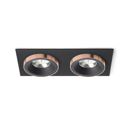 Rendl R13259 SHARM LED Süllyesztett Mennyezeti Lámpa, 10W, Fekete/Réz, 3000K