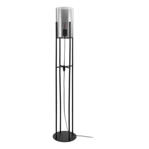 EGLO , 43142 , GLASTONBURY , állólámpa , E27 , 1X60W , IP20 , fekete-átlátszó