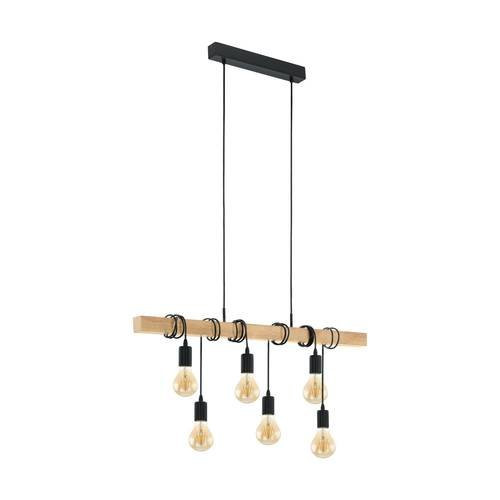 EGLO , 95499 , TOWNSHEND , függeszték , E27 , 6X60W , IP20 , barna