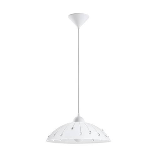 EGLO , 96073 , VETRO , függeszték , E27 , 1X60W , IP20 , fehér, átlátszó