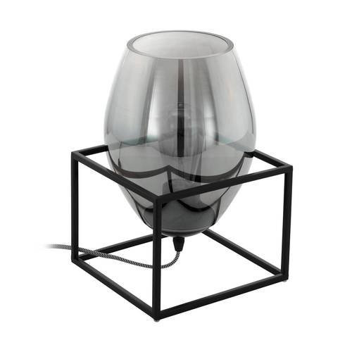 EGLO , 97209 , OLIVAL 1 , asztali lámpa , E27 , 1X40W , IP20 , fekete-átlátszó