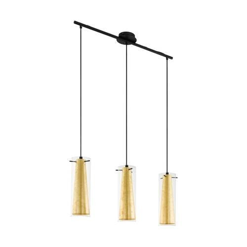 EGLO , 97652 , PINTO GOLD , függeszték , E27 , 3X40W , IP20 , átlátszó, arany