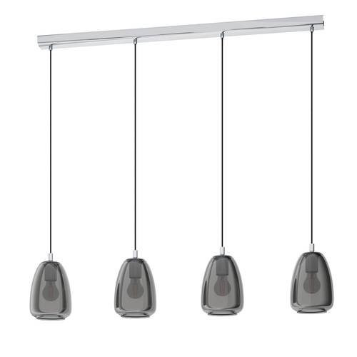 EGLO , 98616 , ALOBRASE , függeszték , E27 , 4X40W , IP20 , fekete-átlátszó