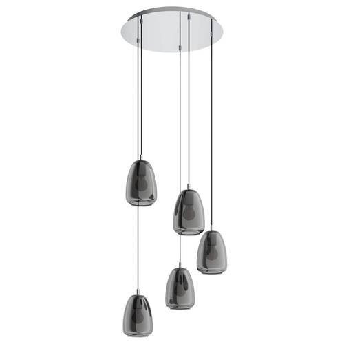 EGLO , 98617 , ALOBRASE , függeszték , E27 , 5X40W , IP20 , fekete-átlátszó