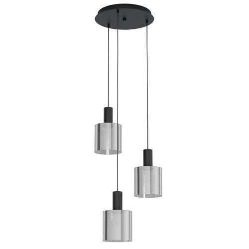 EGLO , 98754 , GOROSIBA , függeszték , E27 , 3X40W , IP20 , fekete-átlátszó