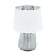 EGLO , 99329 , MANALBA 1 , asztali lámpa , E14 , 1X40W , IP20 , fehér, ezüst