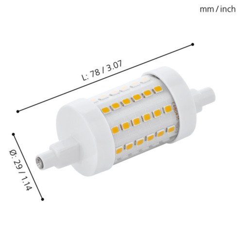 EGLO , 11829 , LEDR7S , fényforrás , 2700 K , R7S , 1X7W , átlátszó