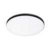 Rendl R13587 BJORK LED mennyezeti lámpa kör alakú, vékony fekete/fehér, 3000K, gipszkarton álmennyezetbe, állítható rögzítőrugók, 230V