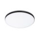 Rendl R13587 BJORK LED mennyezeti lámpa kör alakú, vékony fekete/fehér, 3000K, gipszkarton álmennyezetbe, állítható rögzítőrugók, 230V