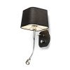 Rendl R13662 PERTH LED falilámpa, szögletes textil búra rugalmas karral, E14 - bézs/fehér króm