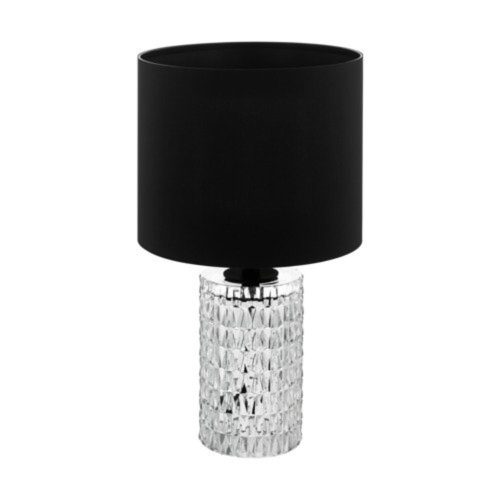 EGLO , 39979 , SAPUARA , asztali lámpa , E27 , 1X40W , IP20 , fekete, átlátszó
