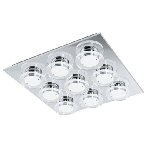EGLO , 94487 , CISTERNO , fali-mennyezeti lámpa , 3000 K , LED , 9X4,5W , IP20 , átlátszó, szatinált