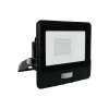 LED reflektor PIR érzékelős PRO, 20w, 3000K, meleg fehér, 1510lm, 100°, fekete, CRI>80, IP65, V-TAC, 20259