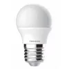 LED lámpa , égő , kisgömb , E27 foglalat , 4.7 Watt , 180° , természetes fehér , TOSHIBA , 5 év garancia