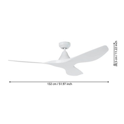 EGLO , 35107 , PORTSEA , mennyezeti ventilátor , IP20