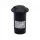 LED lámpatest , taposólámpa , két nyílással , 1W , kerek , meleg fehér , fekete , IP67