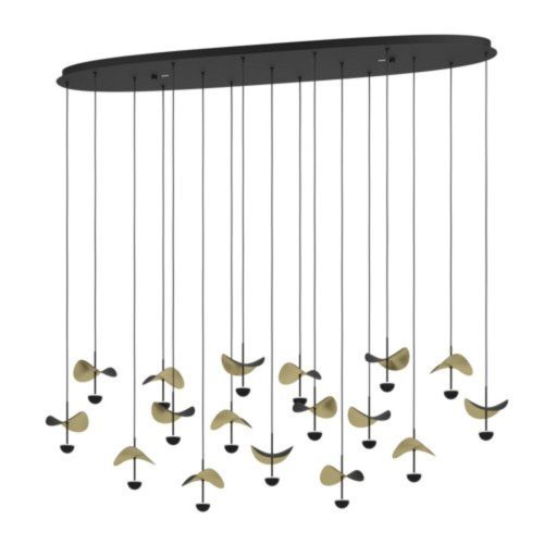 EGLO , 390343 , DRACERA , függeszték , 3000 K , LED , 17X2,3W , Yes , IP20 , fekete, arany