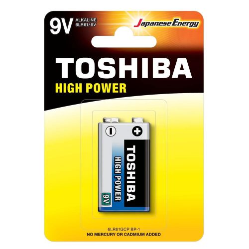 Elem 6LR61 , 9 Volt , 1 darab , tartós , elem , High Power , TOSHIBA
