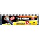 Ceruzaelem AA (LR6) , 1.5 Volt , 12 darab , tartós , elem , High Power , TOSHIBA