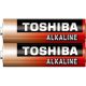 Ceruzaelem AA (LR6) , 1.5 Volt , 2 darab , tartós , elem , Red Alkaline , TOSHIBA