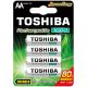 Ceruzaelem AA (LR6) , 1.2 Volt , 4 darab , tartós , elem , tölthető , 1000mAh , High Power , TOSHIBA