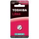 Gombelem LR44 , lapos elem , 1.5 Volt , 1 darab , tartós , elem , higany mentes , TOSHIBA