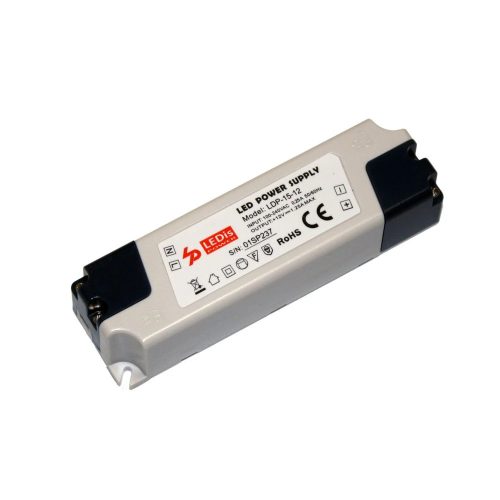 LEDis sorkapcsos LED tápegység, 12V / 15W