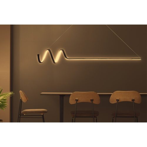 Opviq , 166PRG1207 , Waterwave , Fekete Színű , Csillár , LED Foglalattal