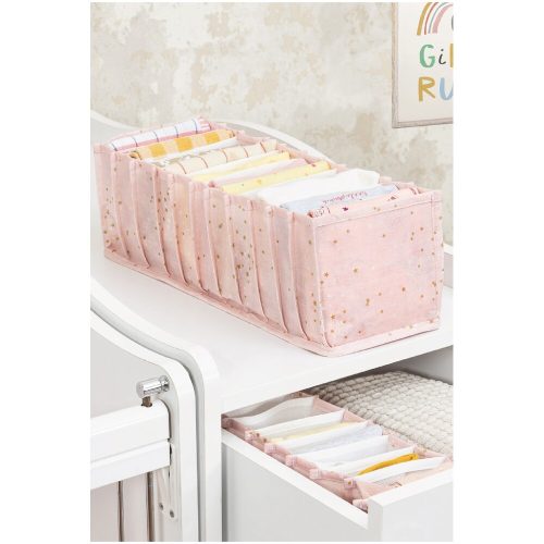Stílusos rózsaszín filckosár, 43x14x15 cm | 100% polipropilén