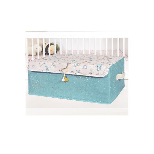 Kék filckosár, 50x19x39 cm, 100% polipropilén | Stílusos tárolási megoldás otthoni és irodai használatra