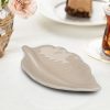 Elegáns, 13 cm-es kerámia élelmiszer-bemutató tányér, krém