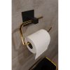 Elegáns arany fém WC-papír tartó, 8x5x16 cm | 100%-ban fém design modern fürdőszobákhoz