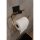 Elegáns arany fém WC-papír tartó, 8x5x16 cm | 100%-ban fém design modern fürdőszobákhoz