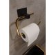 Elegáns arany fém WC-papír tartó, 8x5x16 cm | 100%-ban fém design modern fürdőszobákhoz
