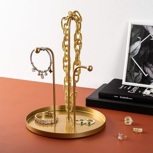 Elegáns arany díszítő fém kiegészítő, 20,5 cm átmérőjű