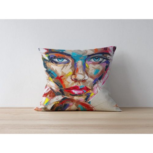 Stílusos párnahuzat, 43x43 cm, 50% poliészter/pamut
