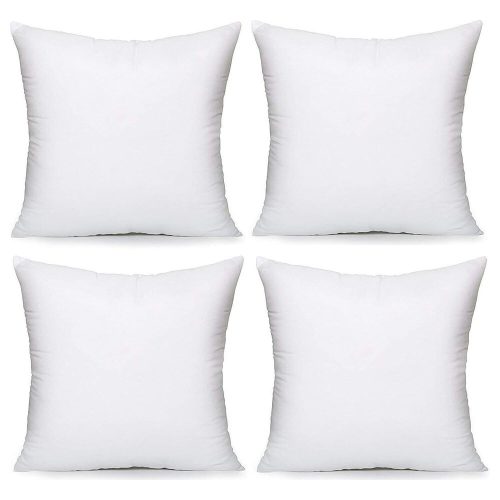 4 csomagos fehér párnatöltő, 45x45 cm, 100% poliészter