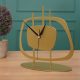 Elegáns arany dekoratív óra, 21 cm, csendes mechanizmus