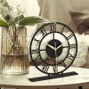 Fekete fém dekoratív óra, 25 cm | Csendes mechanizmus