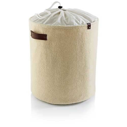 Elegáns krémes filc kosár, 37x40 cm, 49L | 100% frottír
