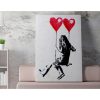 Banksy dekoratív vászonfestmény, 50x70 cm, keretezett
