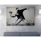 Rage, Virágdobó Canvas Art by Banksy, 50x70 cm