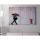 Színes Rain Canvas Art by Banksy, 50x70 cm, keretben
