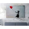 Lány Balloon Canvas Art by Banksy, 70x100 cm