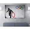 Banksy dekoratív vászonfestmény, 70x100 cm, keretezett